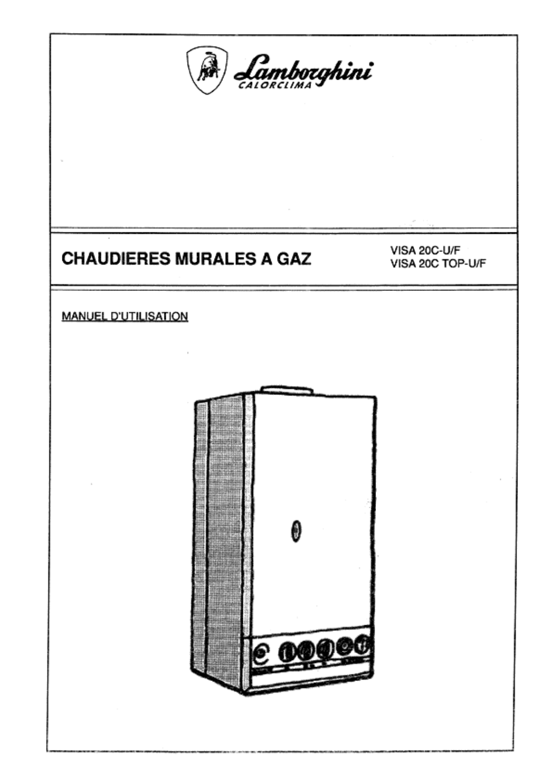 LAMBORGHINI VISA 20C User Manual