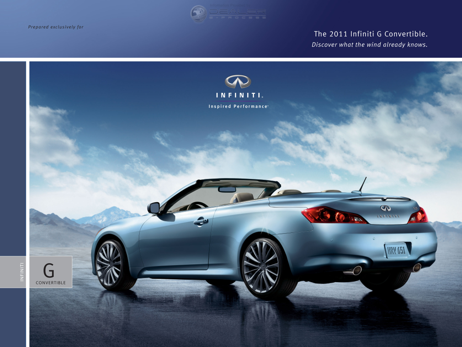 Infiniti Gconvertible 2011 Owner's Manual