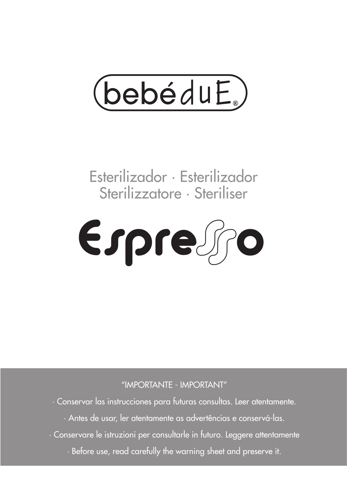 Bebé Due Espresso User Manual - ManualMachine.com