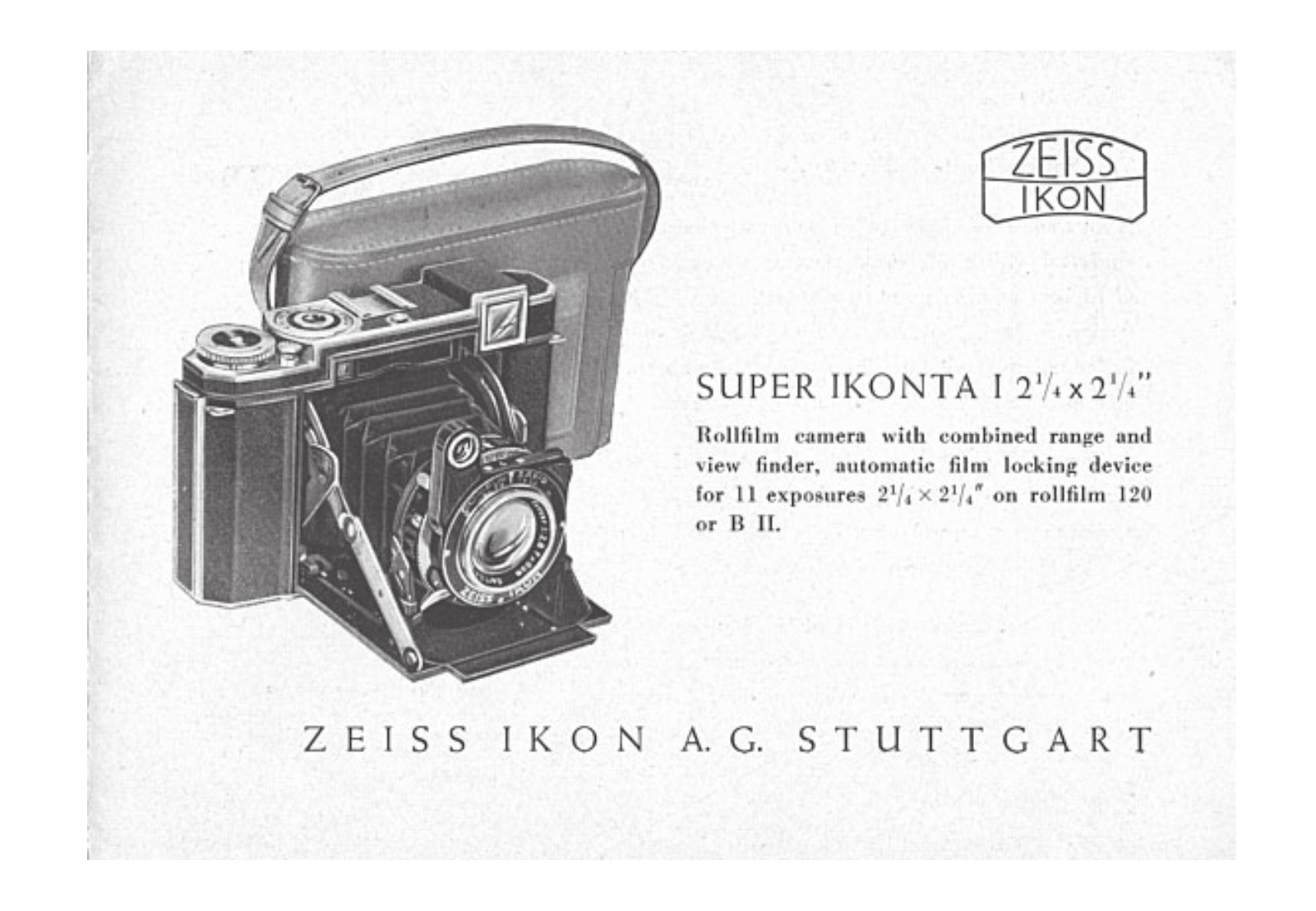 Zeiss Ikon Super Ikonta I Operating Instructions