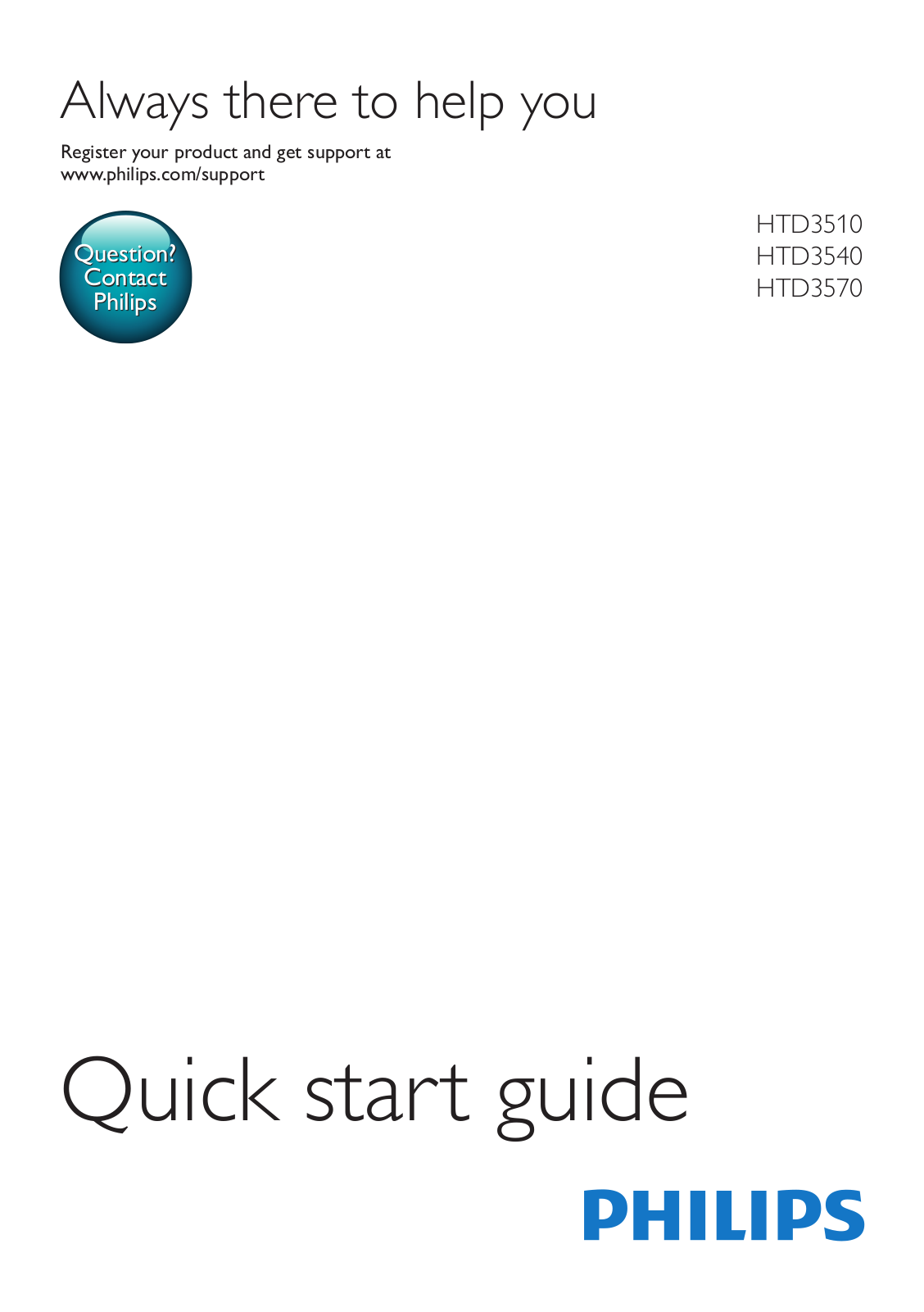 Philips HTD3540/93 Quick Start Guide - ManualMachine.com