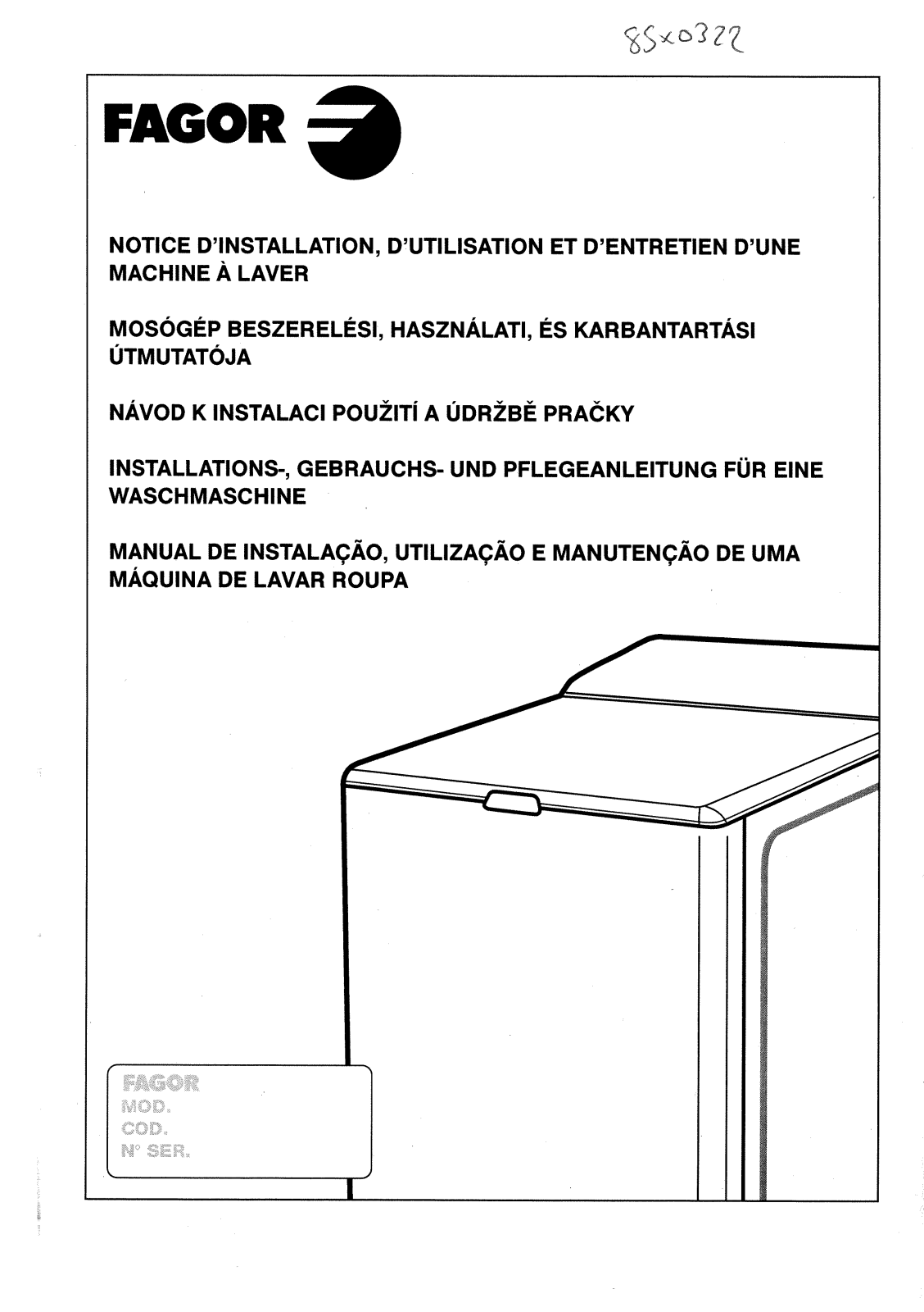 FAGOR FET-311, FET-309, FET-313 User Manual