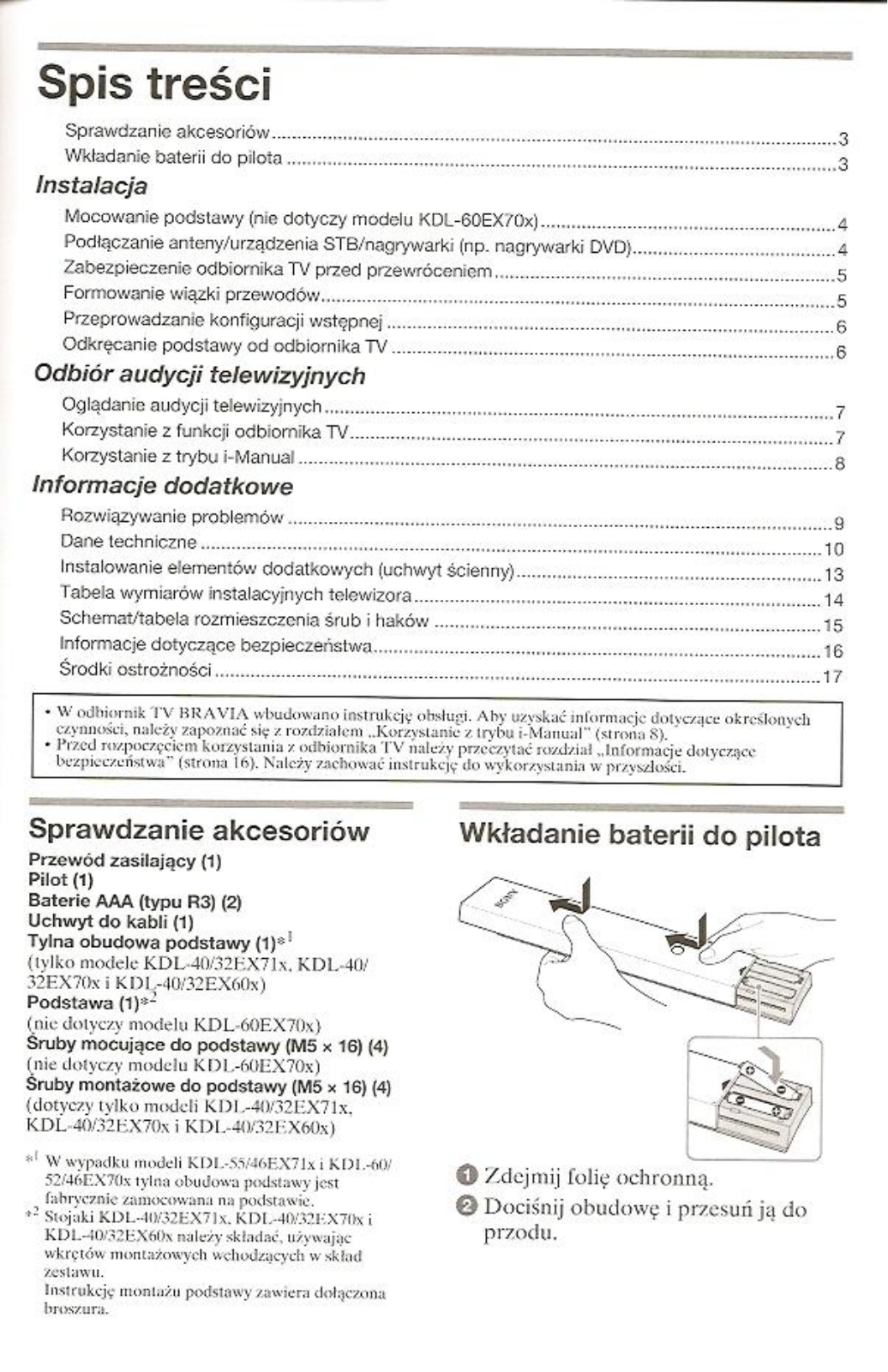 Sony KDL32EX710 User Manual