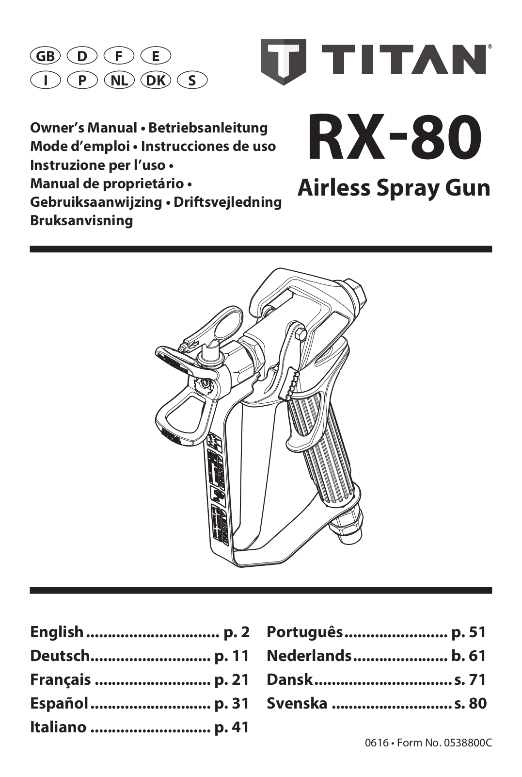 Titan RX-80 User Manual