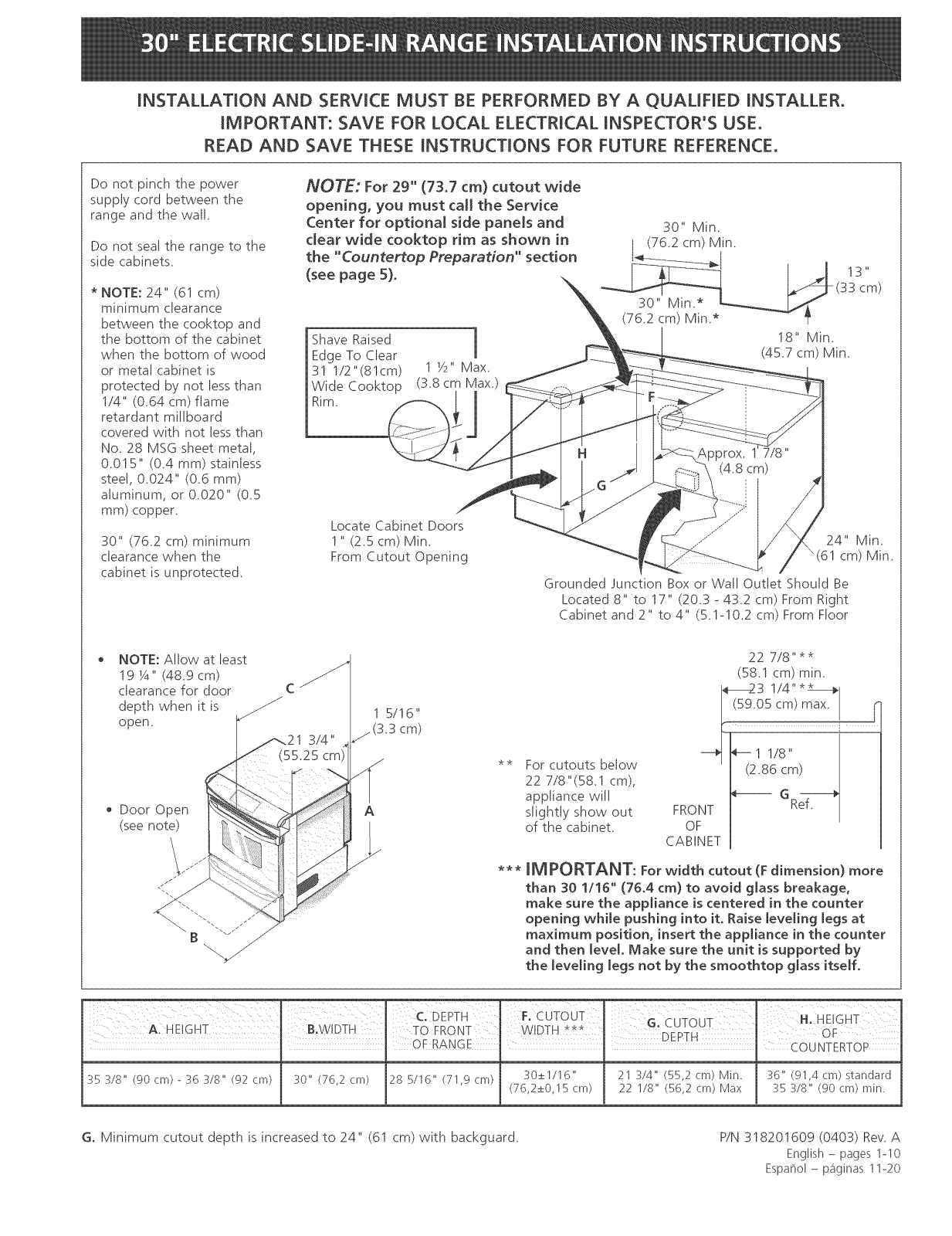 Kenmore Elite 79046373402, 79046373403, 79046373404, 79046374401, 79046379401 Installation Guide - ManualMachine.com