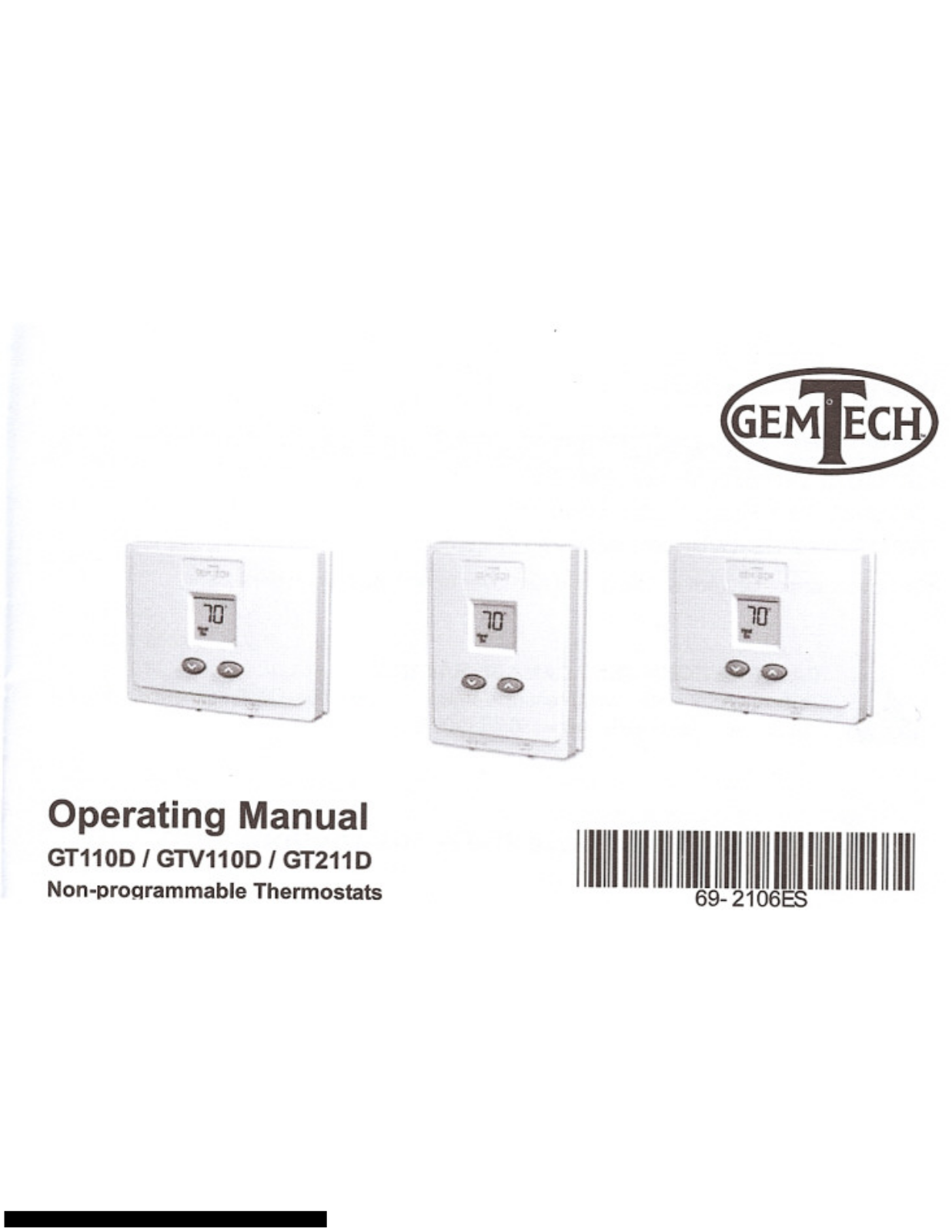 Gemtech GT110D Operating Manual