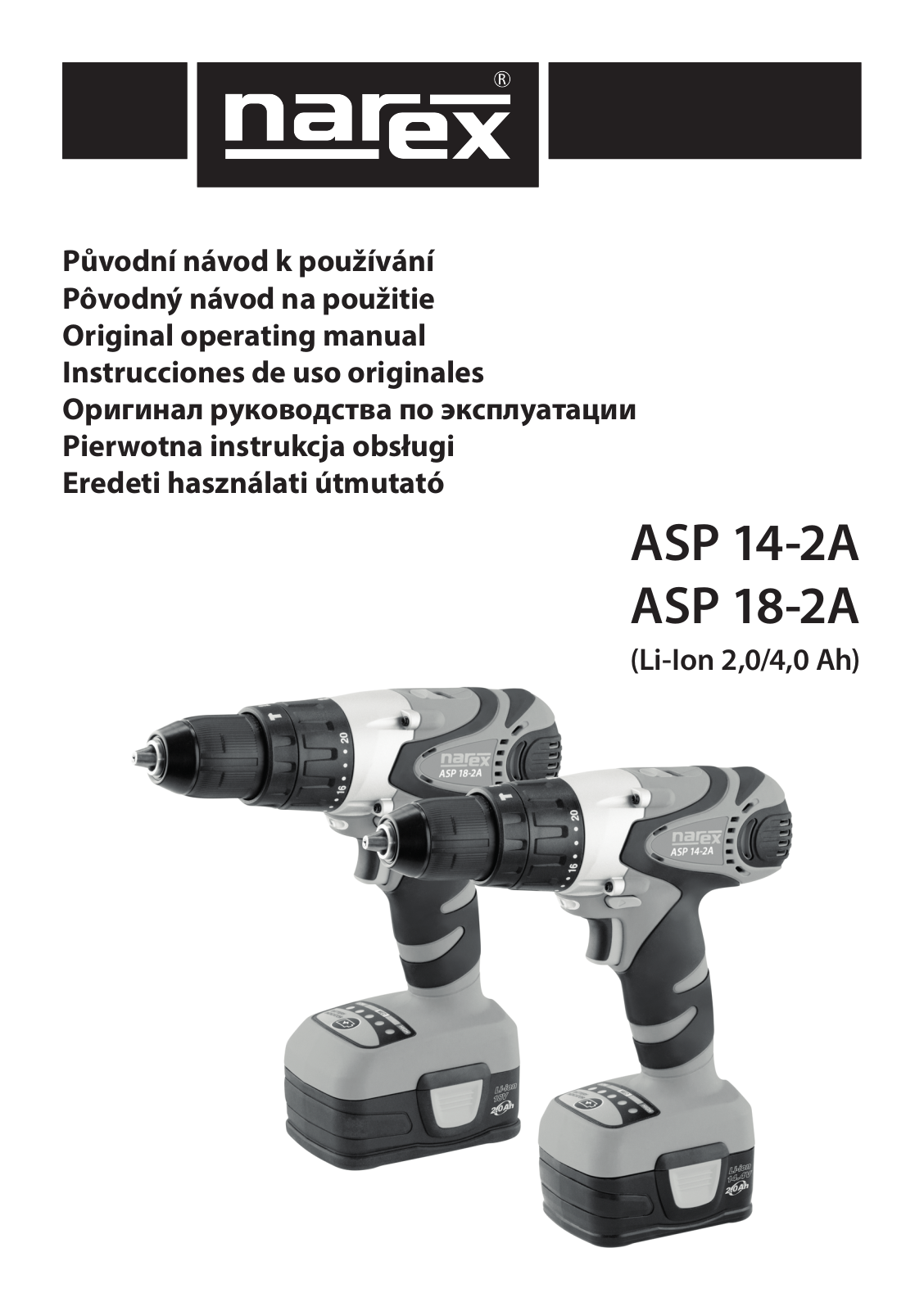 Narex ASP 18-2A Basic, ASP 18-2A User Manual