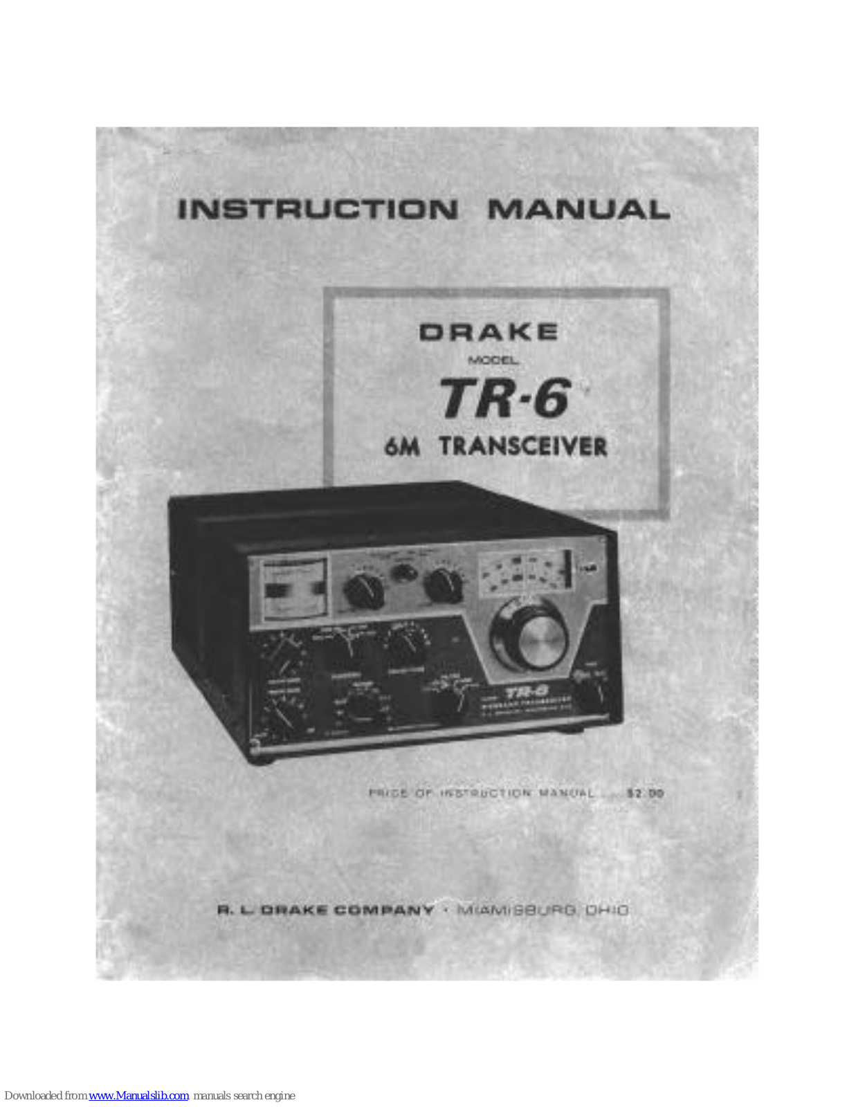 R.L.DRAKE Tr-6 Instruction Manual