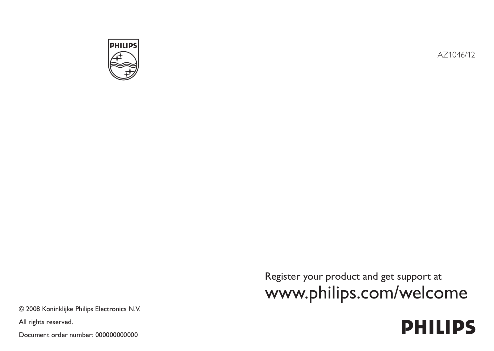 Philips AZ1046 User Manual