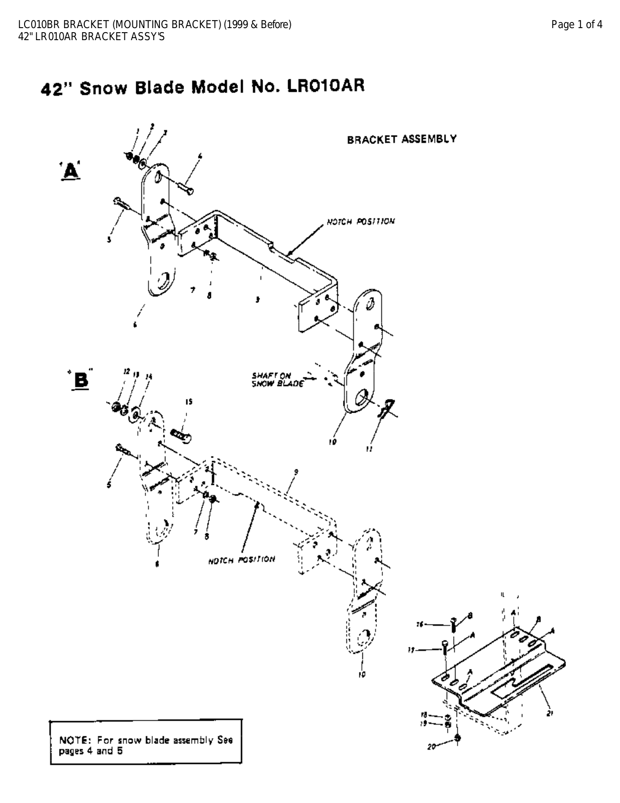 AYP LC010BR Parts List