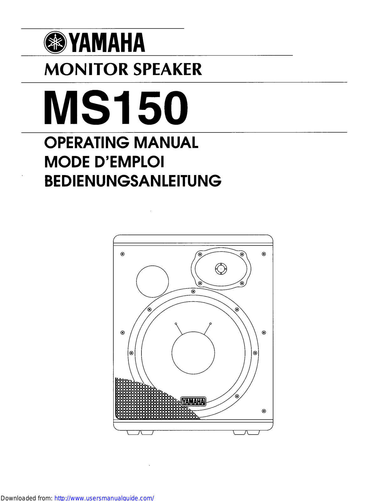 Yamaha Audio MS150 User Manual