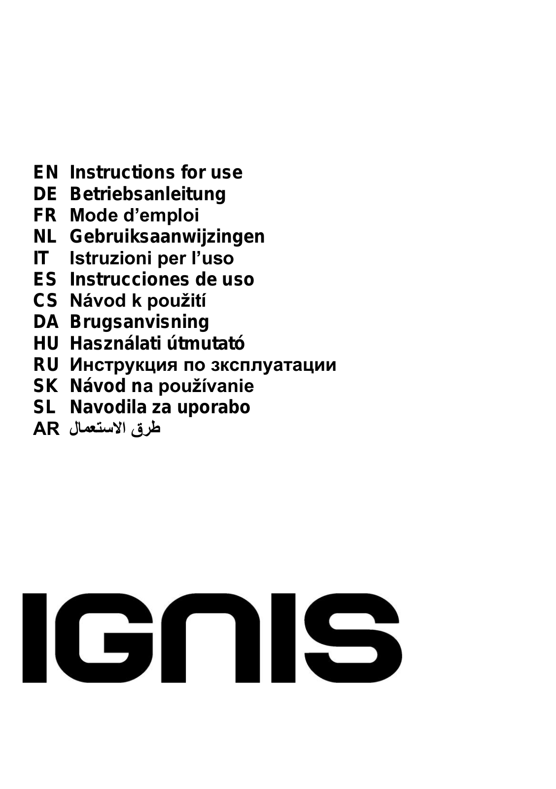 IGNIS NSL 65F H2G User Manual