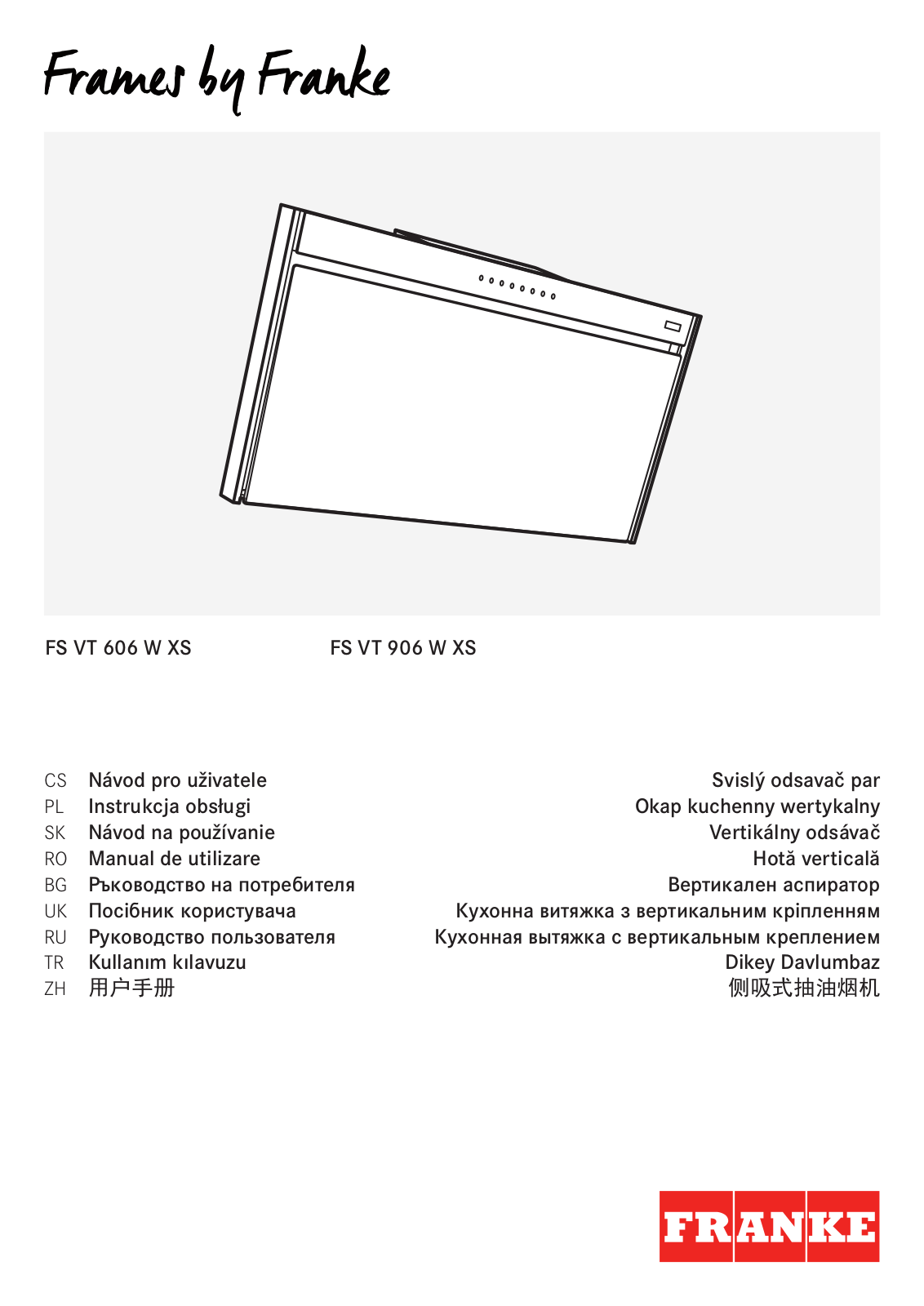 Franke FS VT 906 W XS CH User manual