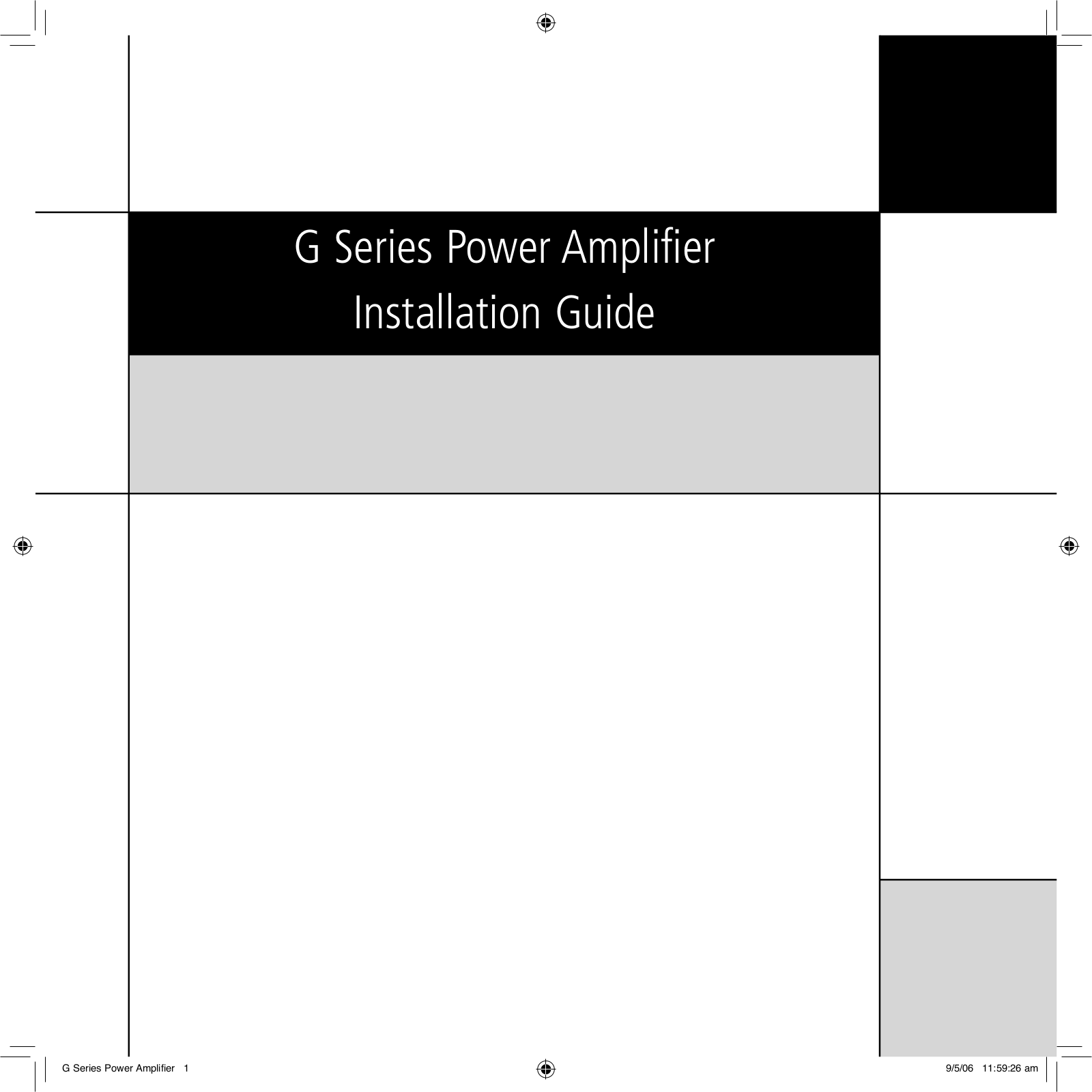 Meridian Audio G Series User Manual