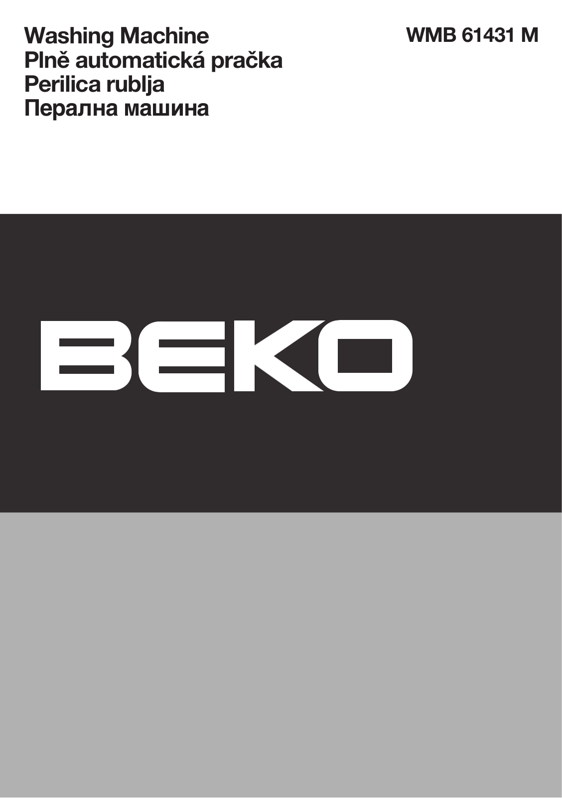 Beko WMB 61431 M User manual