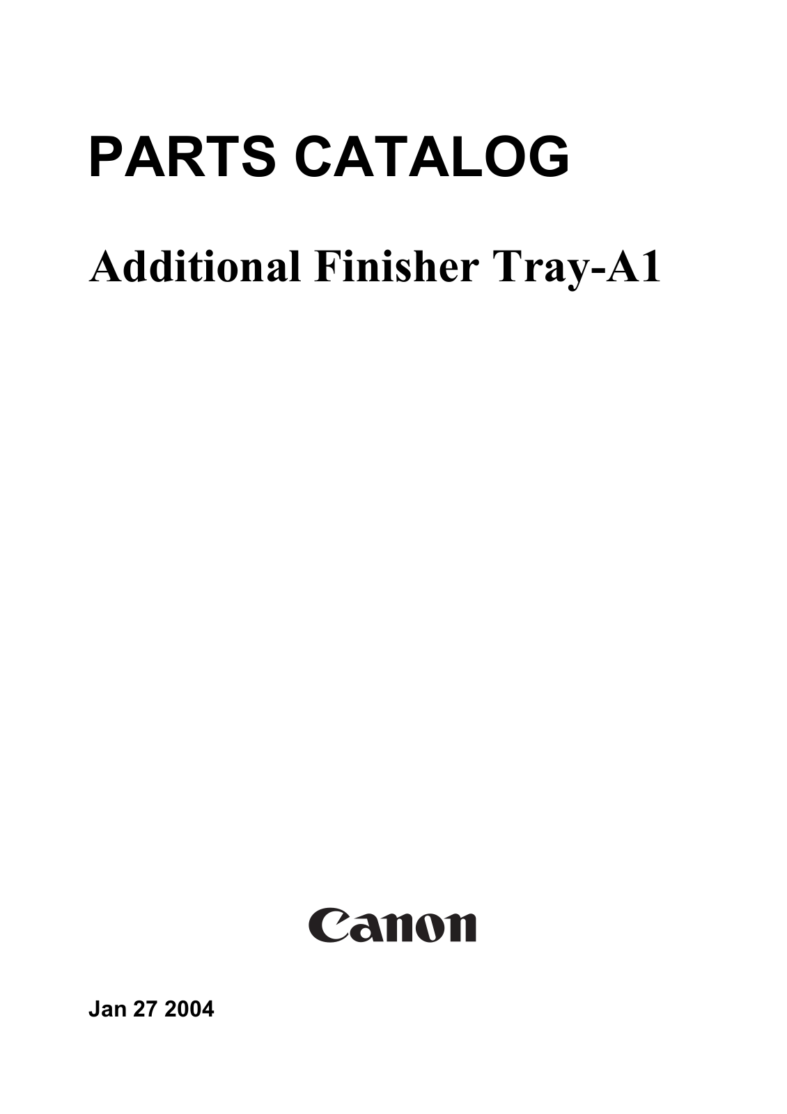 Canon iRC2570, iR5870C, iR5800C, iRC3170, iRC3100 add finisher tray-a1 Parts Catalog