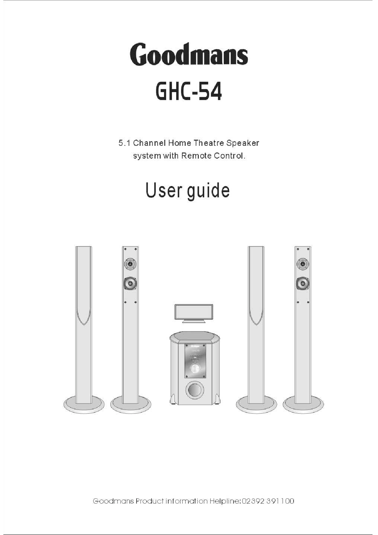 Goodmans GHC54 Instruction Manual