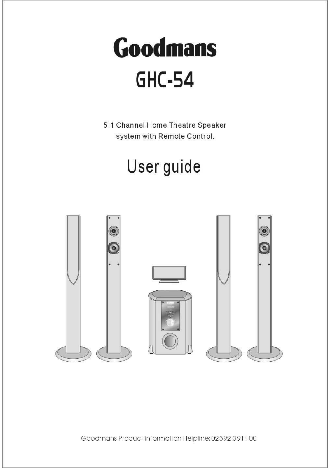 Goodmans GHC54 Instruction Manual