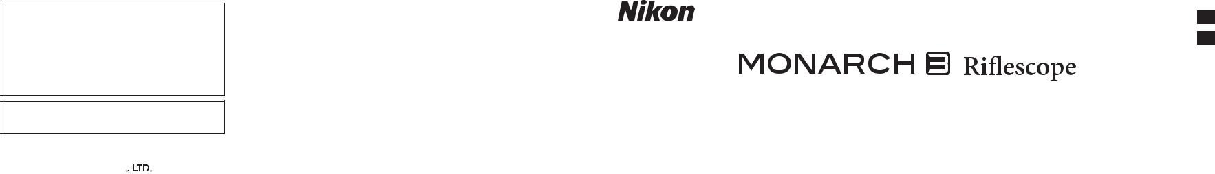 Nikon MONARCH 3 FFP Riflescope Instruction Manual