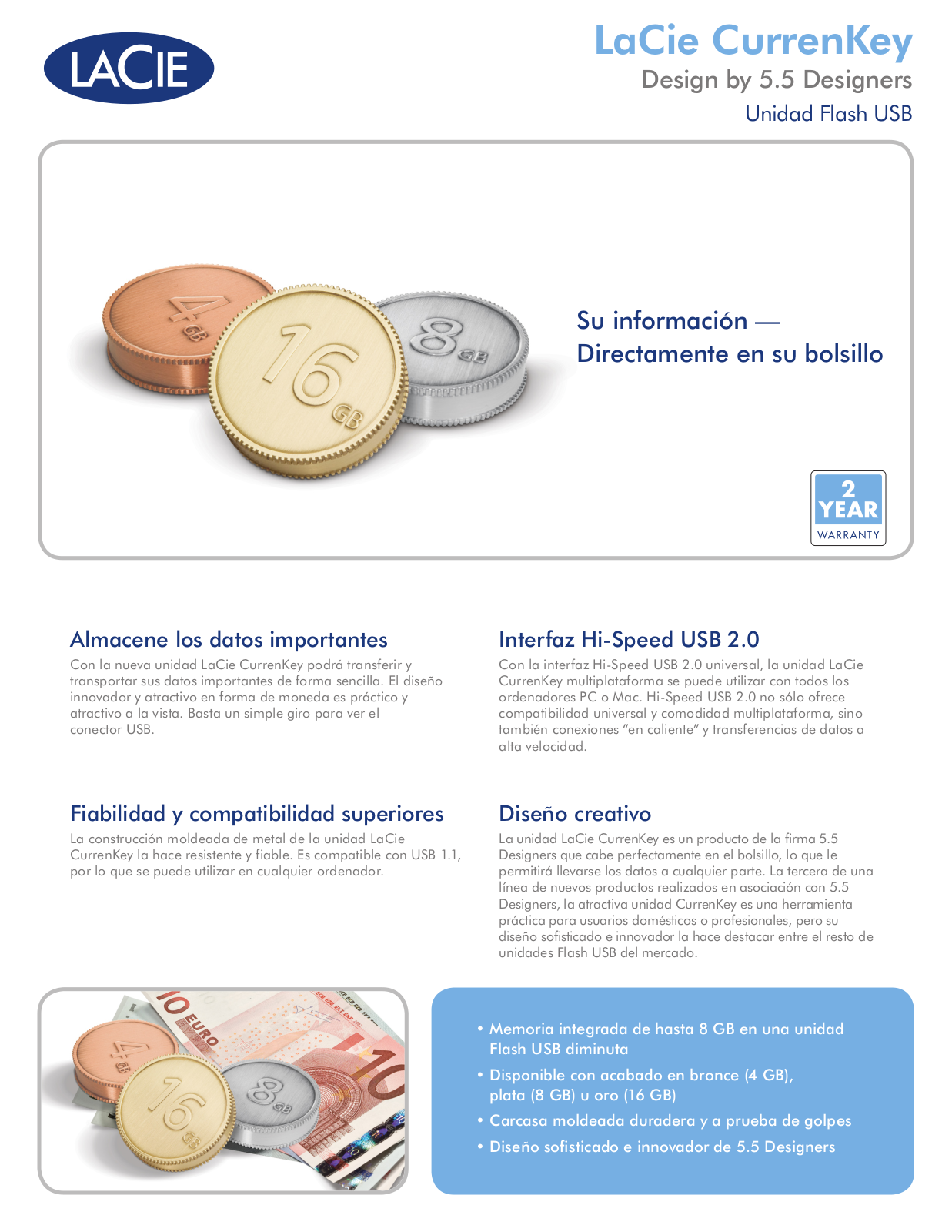 Lacie CURRENKEY DATASHEET