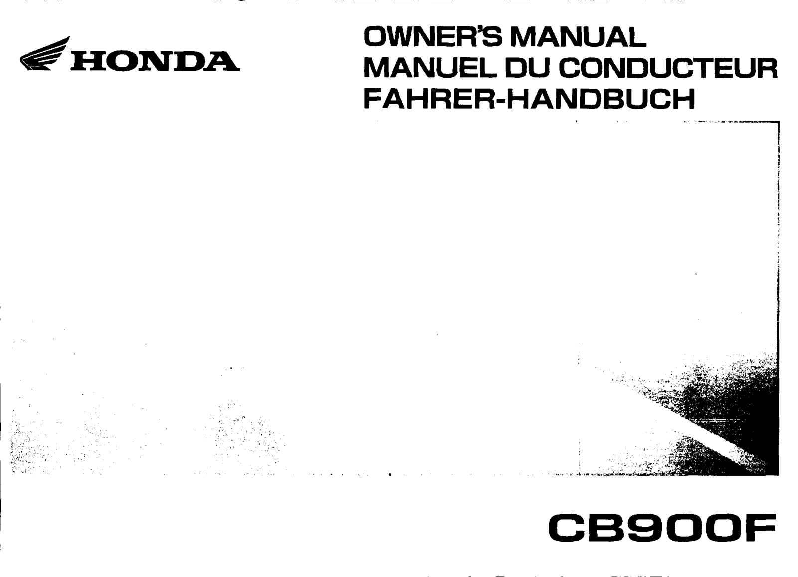 Honda CB900F 2004 Owner's Manual