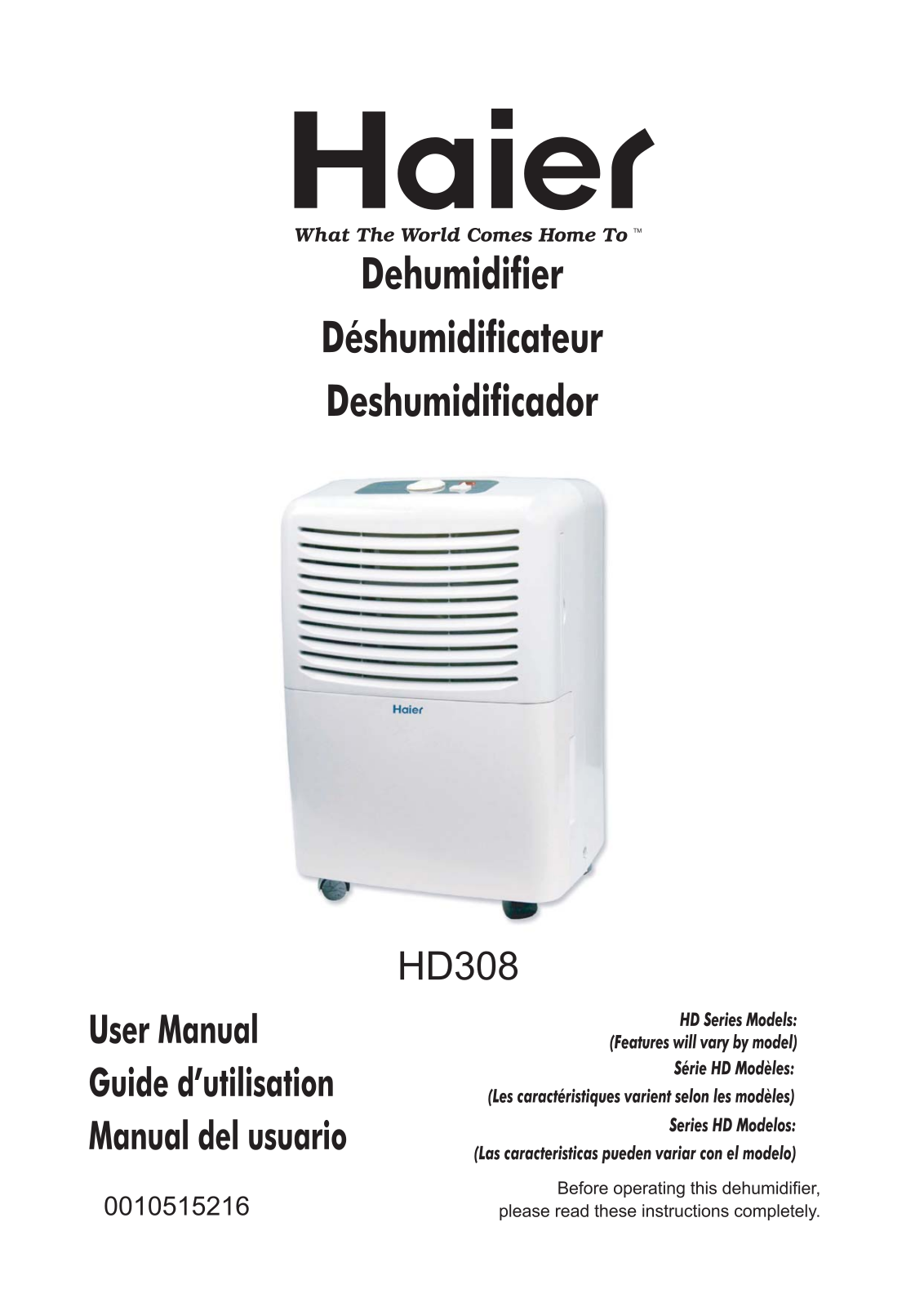 Haier HD308 User Manual