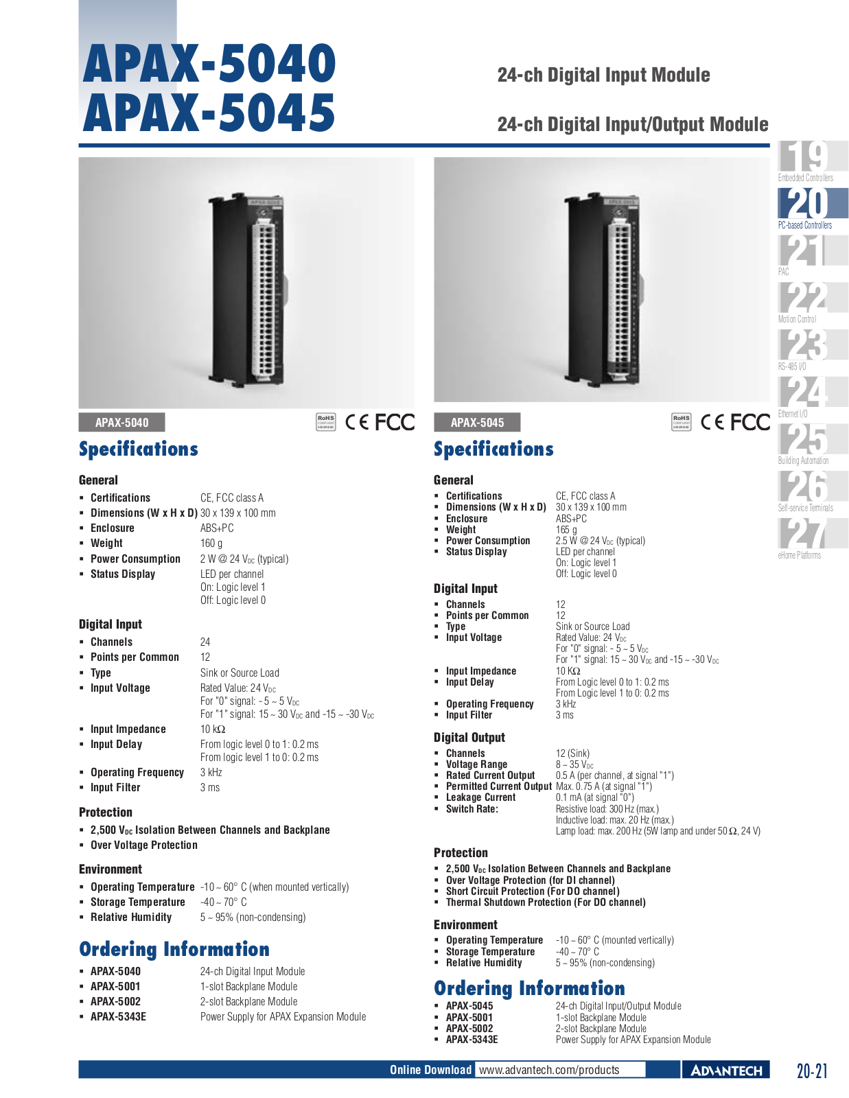 Advantech APAX-5045 User Manual