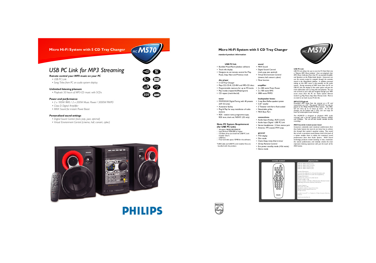 Philips MC-M570 BROCHURE