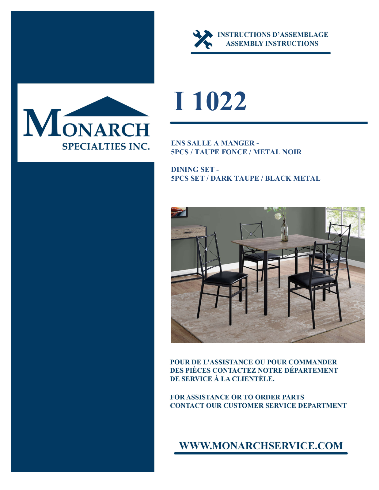 Monarch I1022 Assembly Guide