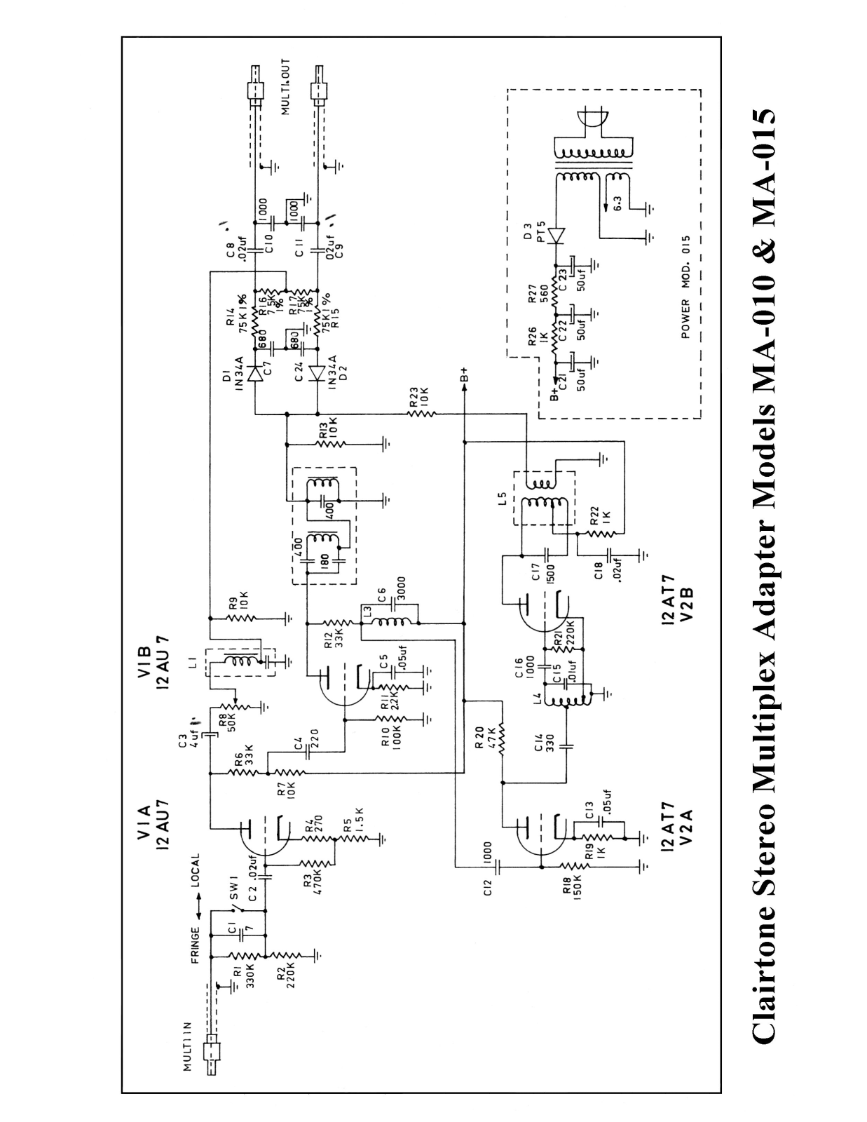 Other C Clairtone-MA010 Schematic - ManualMachine.com
