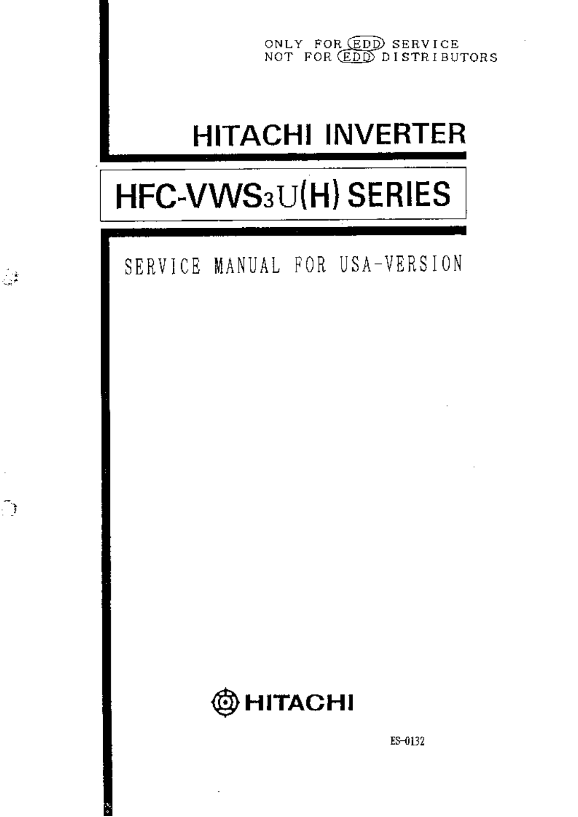 Hitachi HFC-VWS3 U User Manual