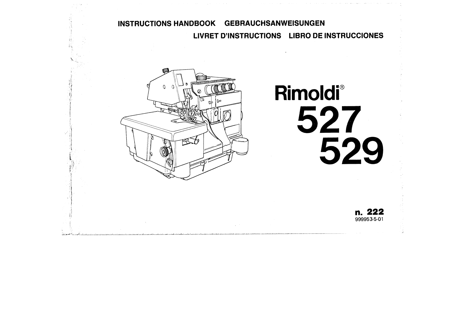 Rimoldi 527, 529 Parts List