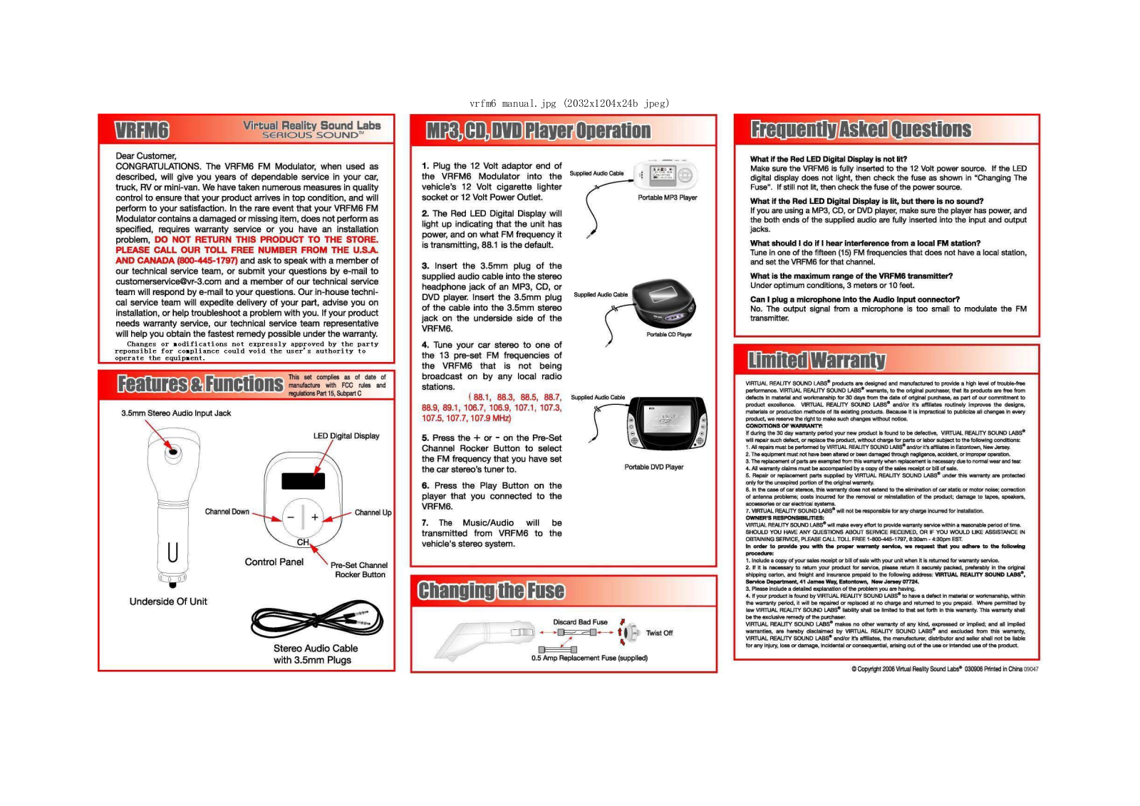 Sprint Telecom VRFM6 User Manual