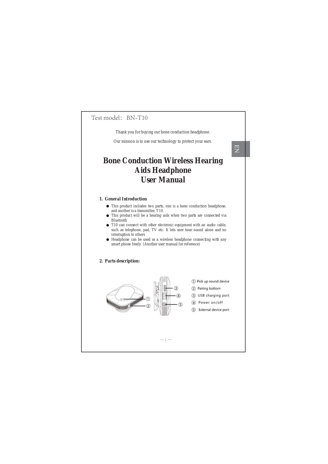 Bonein BN-T10 User Manual - ManualMachine.com