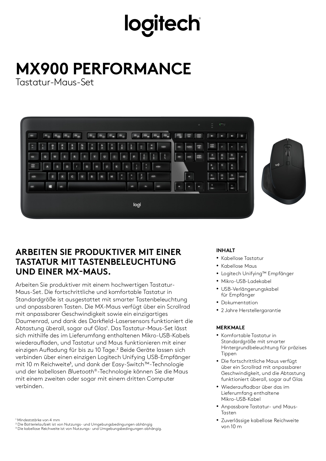 Logitech MX900 User Manual