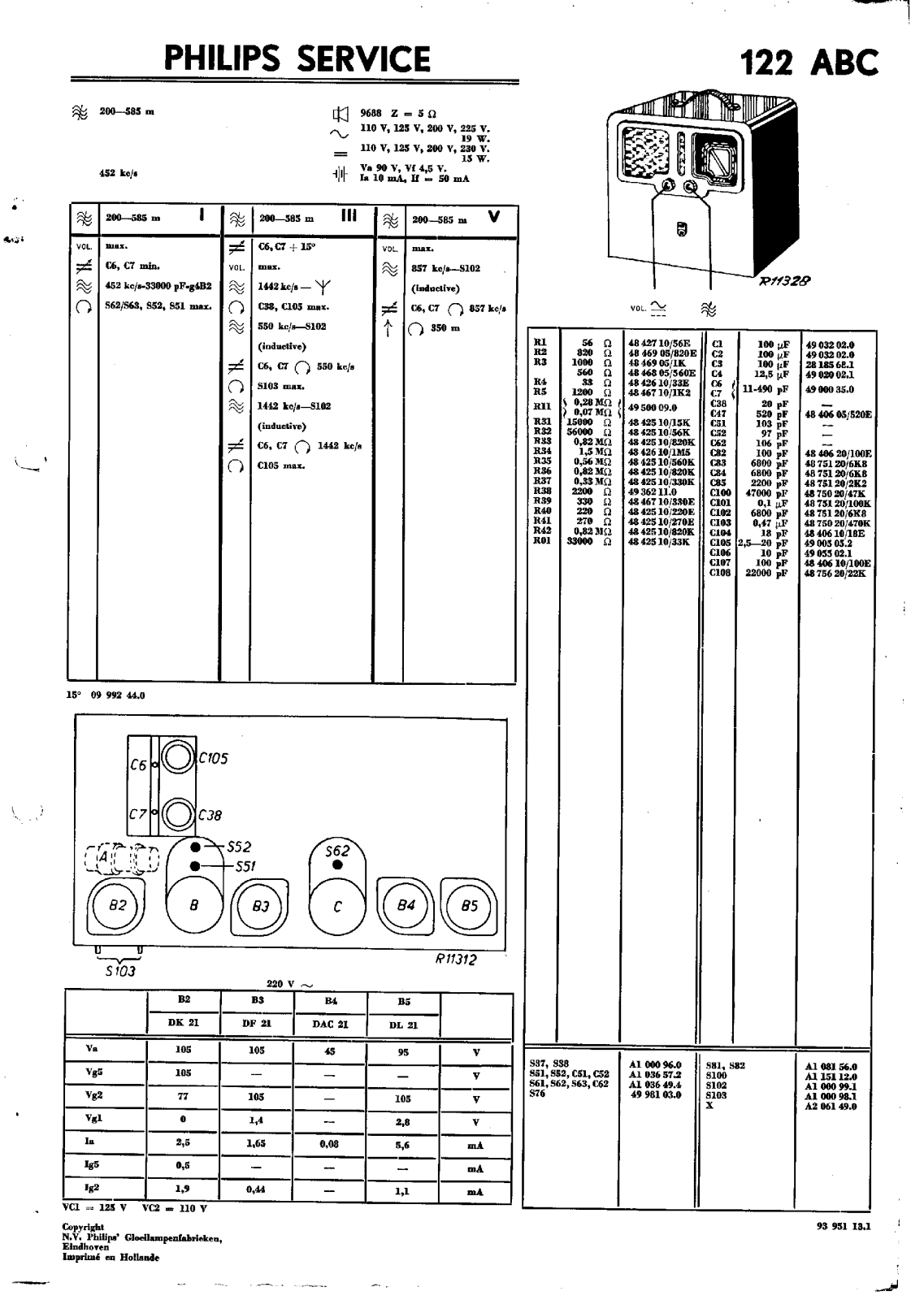Philips 122-ABC Service Manual