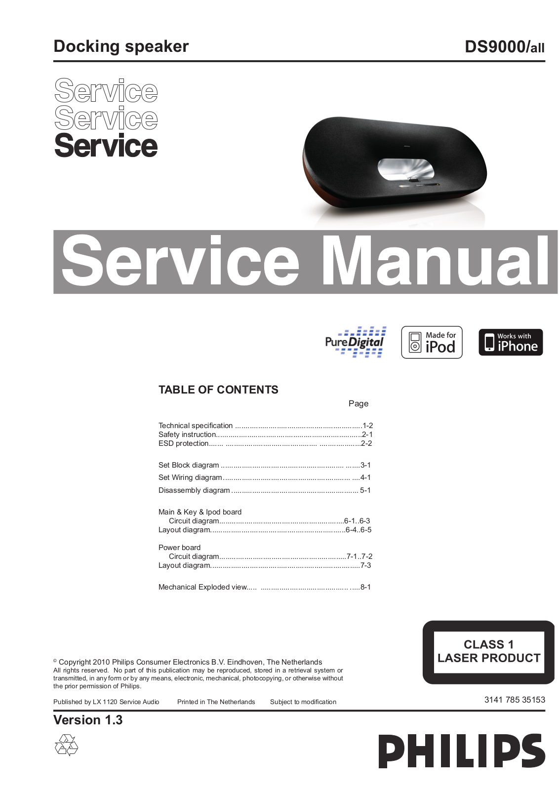 Philips DS-9000 Service Manual