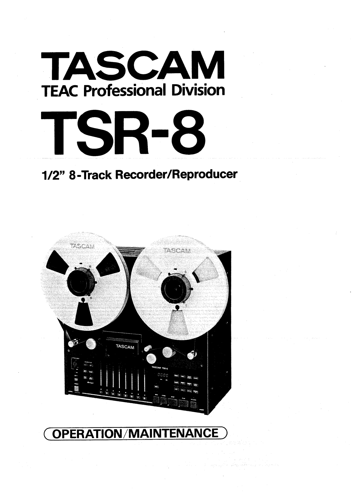 Tascam TSR-8 User Manual