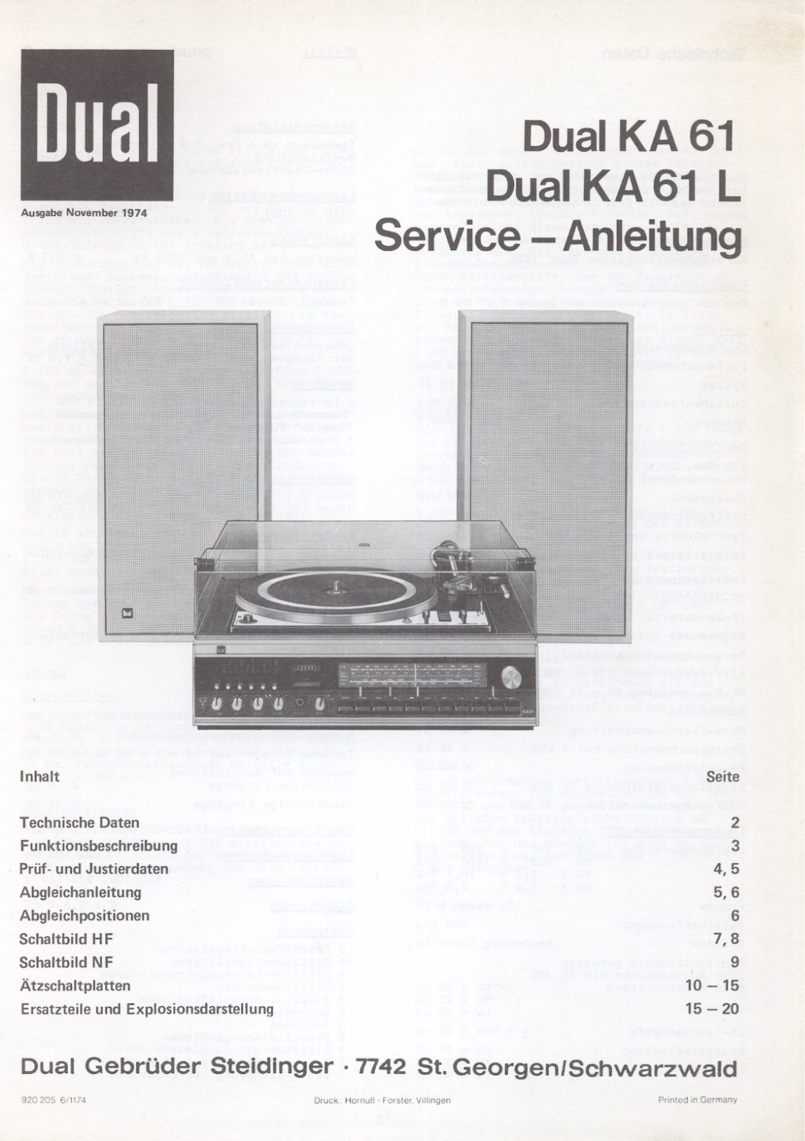 Dual KA-61 Service manual