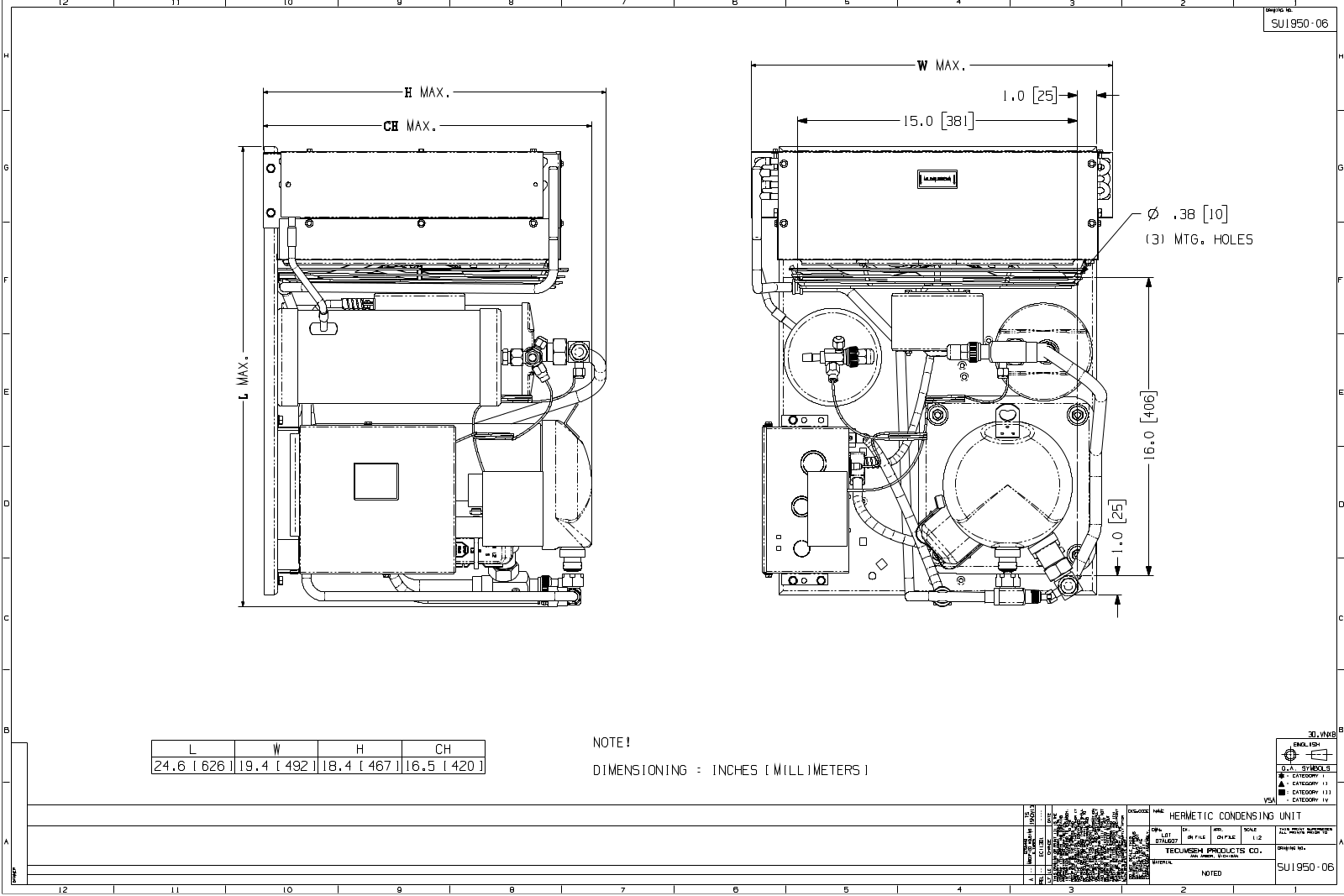 Tecumseh VSA9510ZTBXC Drawing Data