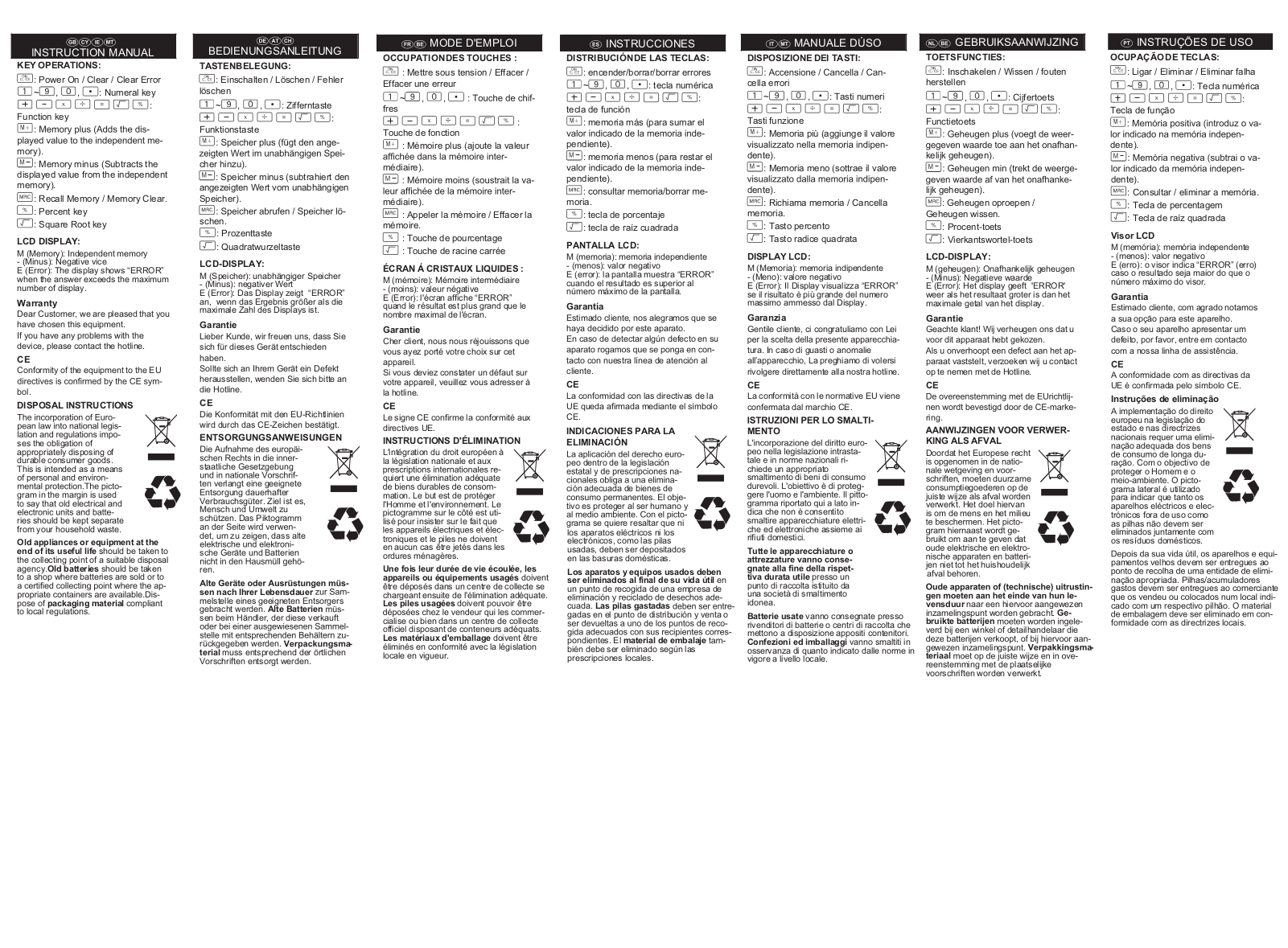 Olympia LCD 825 User Manual