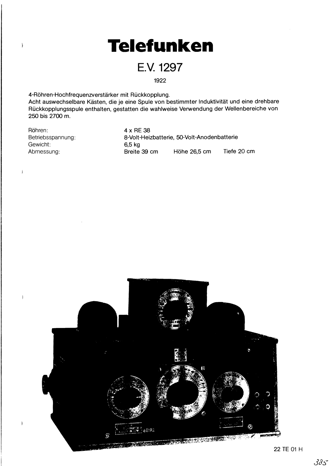 Telefunken EV-1297 Schematic