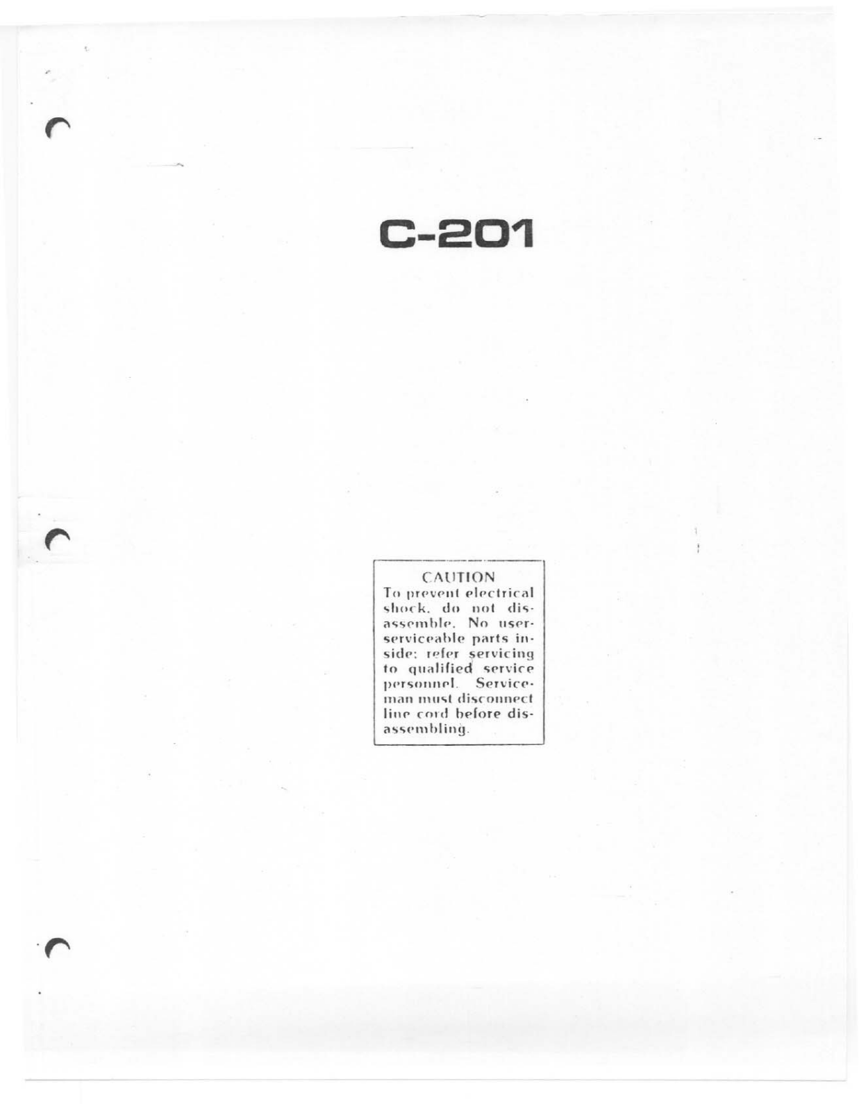 Electro-voice C-201 User Manual