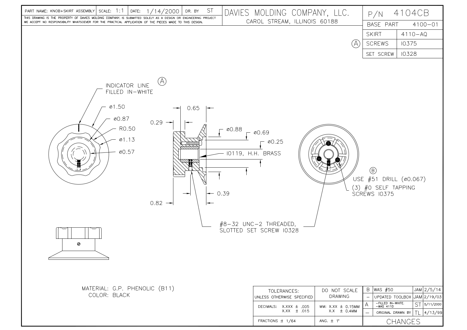 Davies Molding 4104CB Reference Drawing