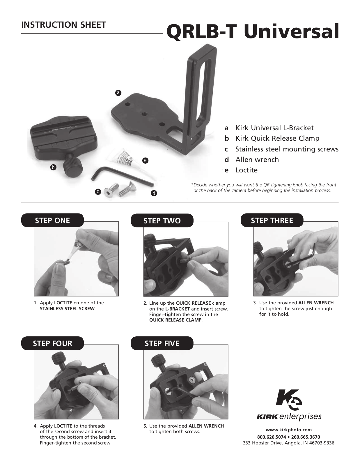 Kirk QRLB-T User manual - ManualMachine.com