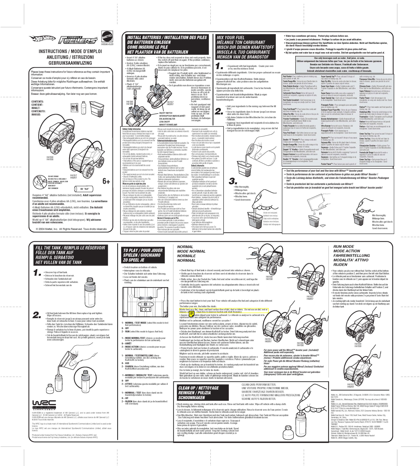 Fisher-Price H4136 Instruction Sheet