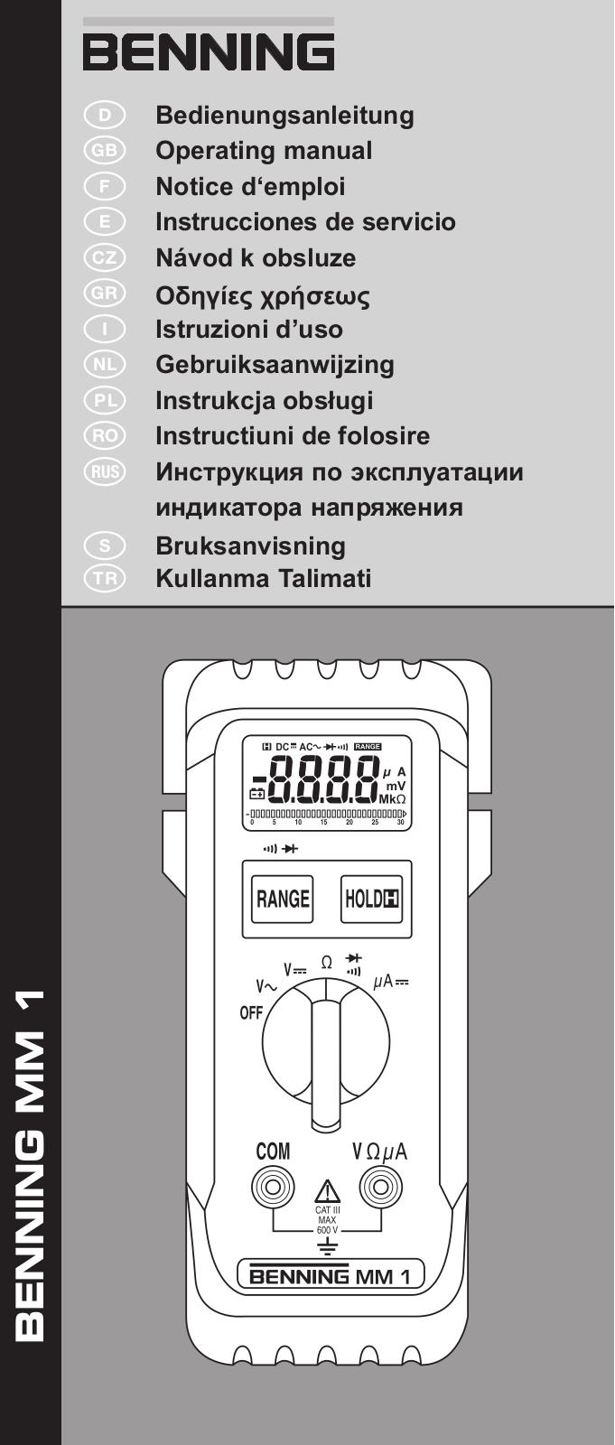 Benning MM 1 operation manual