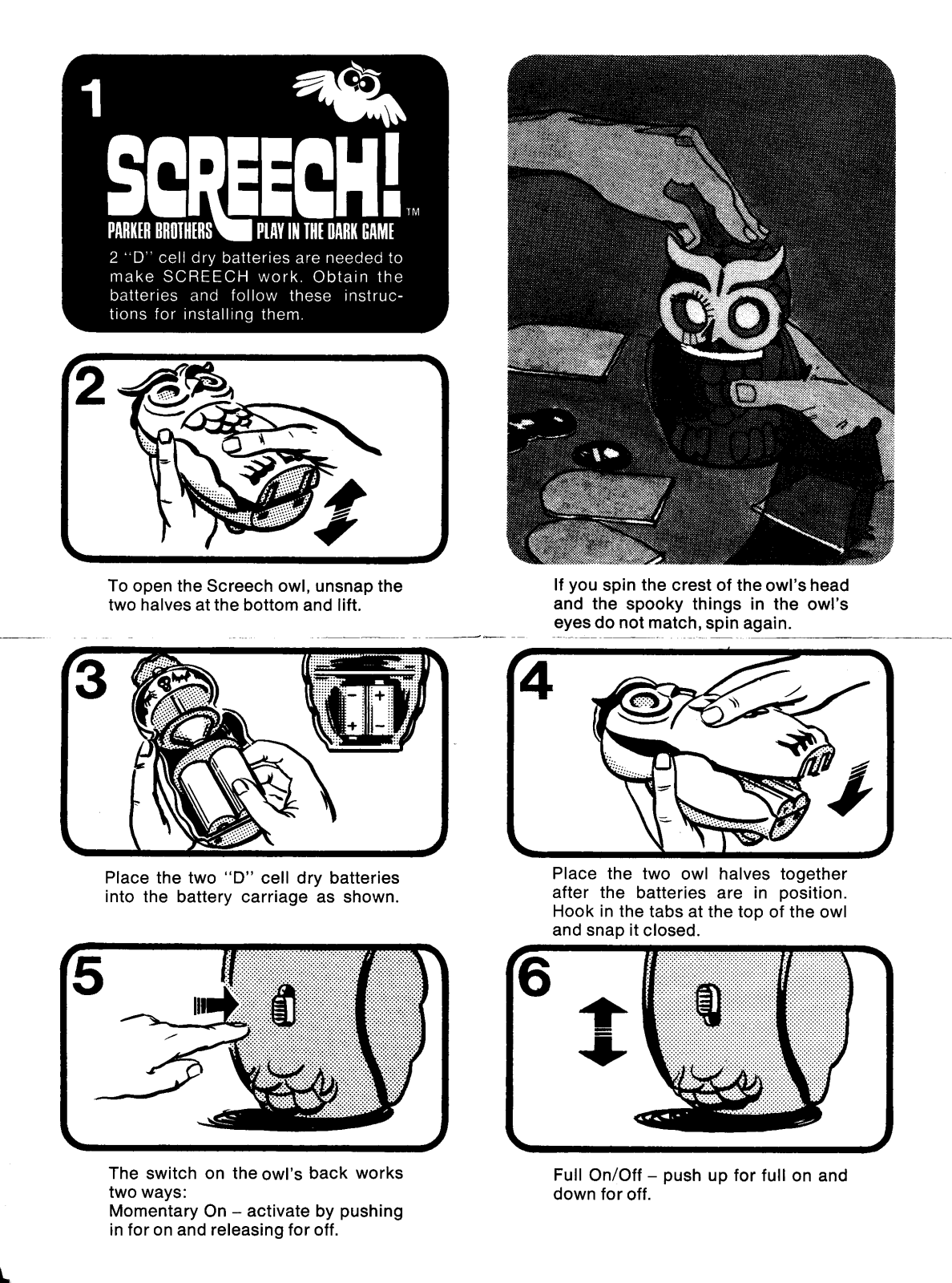 Hasbro SCREECH User Manual