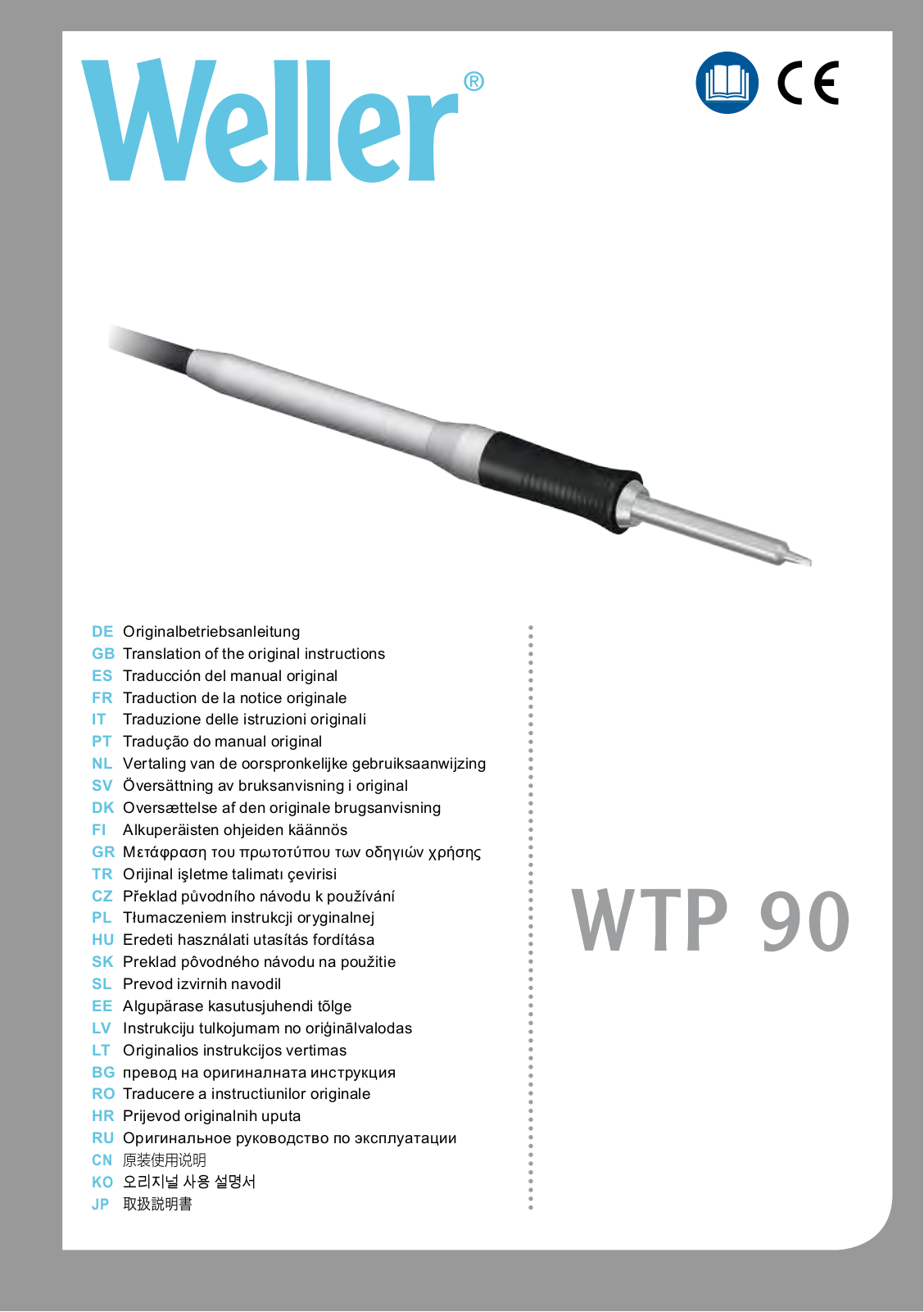 Weller WTP 90 User guide