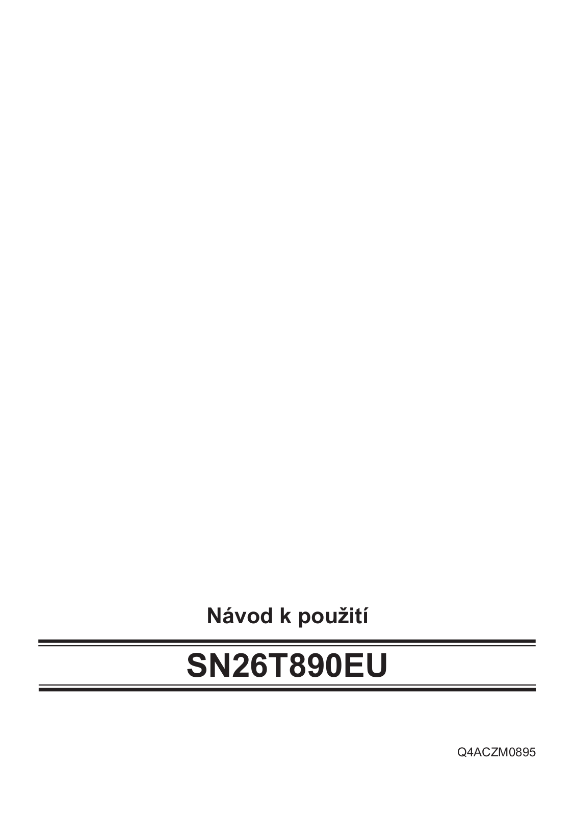 Siemens SN26T890EU User Manual